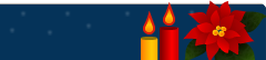 Temporada de festividades de fin de año Ilustración con Noche Buena y velas