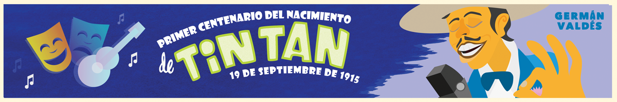 19 de septiembre de 1915 - Centenario del Natalicio de Germán Valdés "Tin Tan" Ilustración con El Pachuco cantando al estilo de sus peliculas