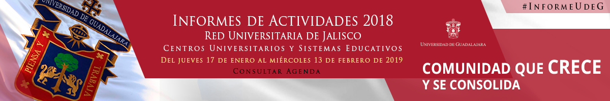 Agenda de Informes de Actividades 2018 de la Red Universitaria de Jalisco