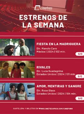 Cartel de los estrenos del Cineforo Universidad