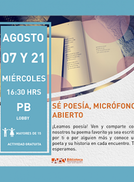 Cartel de Poesía a micrófono abierto Cartel de Poesía a micrófono abierto