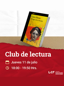 Cartel del Club de Lectura. Título: El lugar de la herida Cartel del Club de Lectura. Título: El lugar de la herida