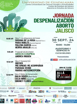 Cartel de la Jornada de reflexión por la despenalización del aborto en Jalisco Cartel de la Jornada de reflexión por la despenalización del aborto en Jalisco