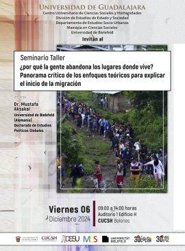 Cartel del Seminario-Taller: ¿Por qué la gente abandona los lugares donde vive? Cartel del Seminario-Taller: ¿Por qué la gente abandona los lugares donde vive?