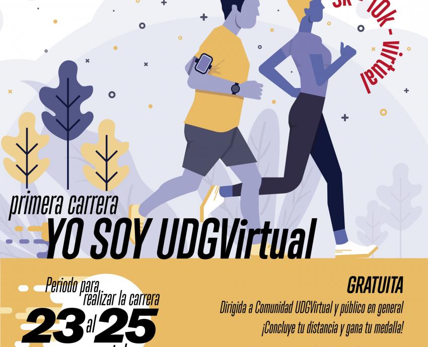Invita UDGVirtual a participar en su primera carrera virtual de 5 y 10 kilómetros