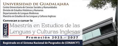 Cartel de la Maestría en Estudios de las Lenguas y Culturas Inglesas, promoción 2025-2027