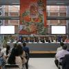 Autoridades universitarias y municipales, participando en la ceremonia de toma de protesta