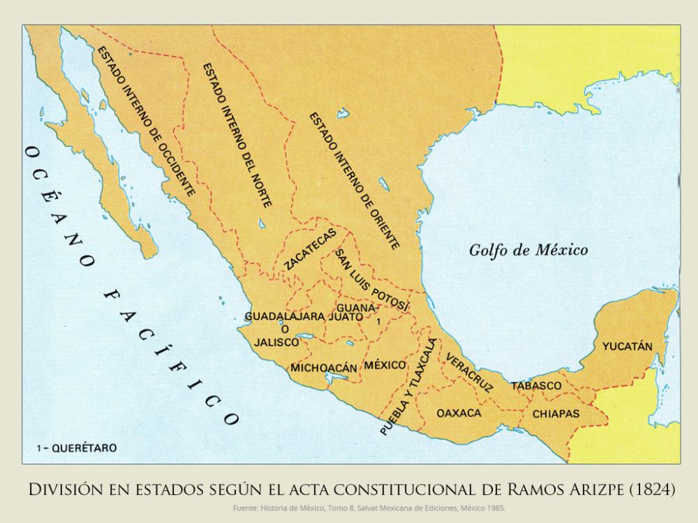 Mapa De Mexico De 1824 6551