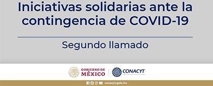 Convocatoria: Segundo llamado a iniciativas solidarias ante la contingencia de COVID-19