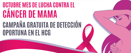 Identidad gráfica para anunciar la campaña Octubre, mes de lucha contra el cáncer de mama