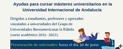 Ayudas para cursar másteres universitarios en la Universidad Internacional de Andalucía