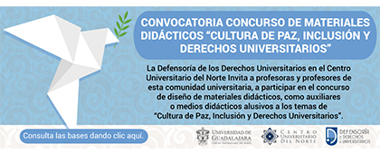 Convocatoria Concurso de Materiales Didácticos “Cultura de Paz, Inclusión y Derechos Universitarios”