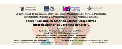 Taller: Racismo en América Latina: Perspectivas interdisciplinarias y transnacionales