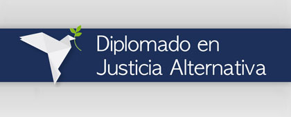 Identidad gráfica para anunciar el Diplomado en Justicia Alternativa