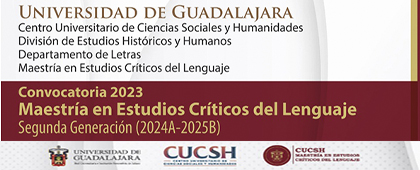Cartel de la Maestría en Estudios Críticos del Lenguaje, segunda generación 2024A-2025B