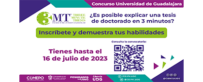 Cartel del Concurso Universidad de Guadalajara 3MT 2023