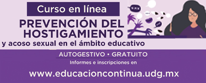 Cartel del Curso en línea: Prevención del hostigamiento y acoso sexual en el ámbito educativo