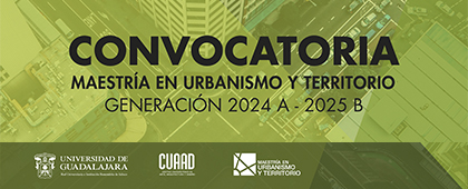 Cartel de la Maestría en Urbanismo y Territorio, generación 2024A-2025B