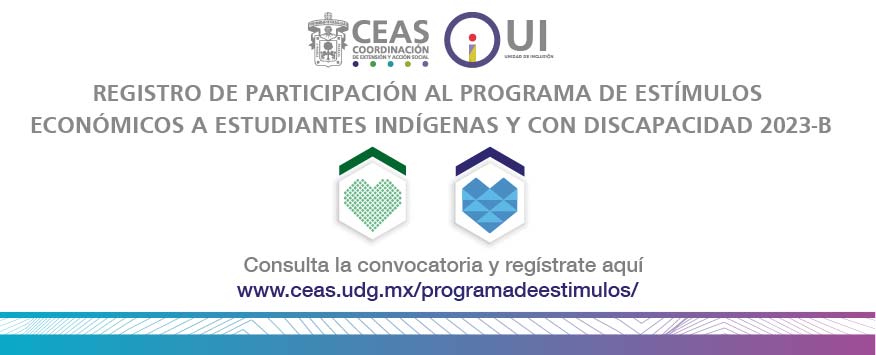 Cartel del Programa de Estímulos Económicos Estudiantes Indígenas y con Discapacidad 2023B