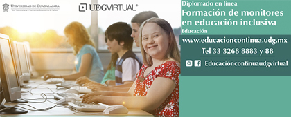 Cartel de Diplomado en línea: Formación de monitores en educación inclusiva
