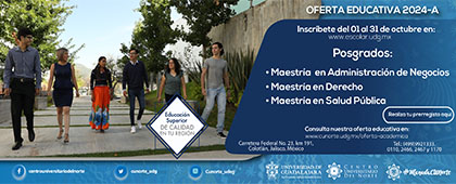 Cartel de Estudia un Posgrado de calidad en el CUNorte, oferta educativa 2024A