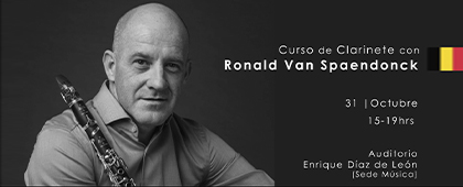 Cartel del Curso de clarinete con Ronald Van Spaendonck