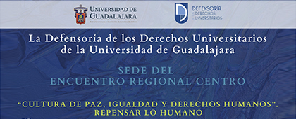 Cartel del Encuentro Regional Centro "Cultura de paz, igualdad y derechos humanos. Repensar lo humano"