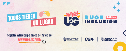 Cartel del Rally UdeG "Ruge por la inclusión"