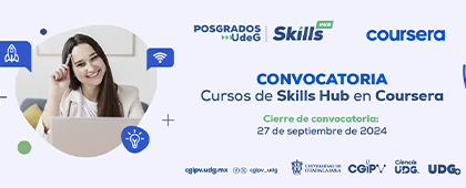 Cartel de la Convocatoria: Cursos de Skills Hub en Coursera