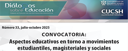 Cartel de la Convocatoria para participar en la edición número 33 (julio-octubre de 2025) de la Revista Diálogos sobre Educación