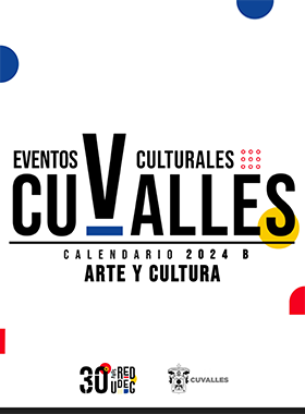 Cartel de Eventos culturales CUValles, calendario 2024B