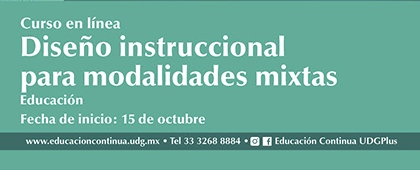 Cartel del curso en línea: Diseño instruccional para modalidades mixtas