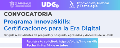 Cartel del Programa InnovaSkills: Certificaciones para la Era Digital