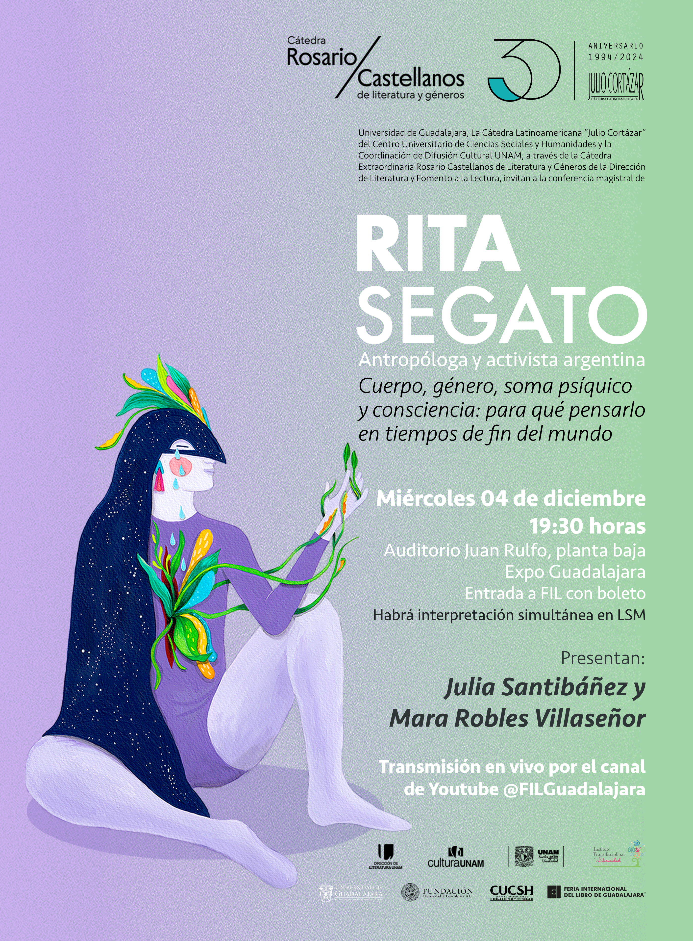 Cátedra Latinoamericana Julio Cortázar con Rita Segato, antropóloga y activista argentina