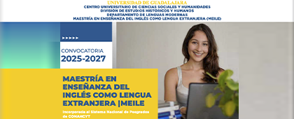 Cartel de la  Maestría en Enseñanza del Inglés como Lengua Extranjera 2025-2027