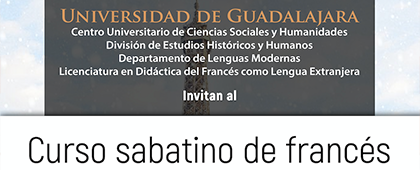 Cartel del Curso sabatino de francés