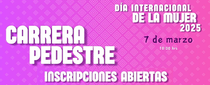 Cartel de la Carrera pedestre en el CUAltos en el marco del Día Internacional de la Mujer 2025