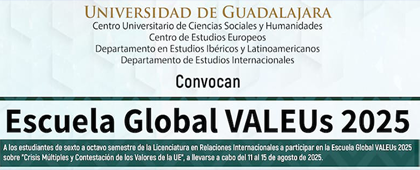 Cartel de la Convocatoria: Escuela Global VALEUs 2025 (Becas Internacionales)