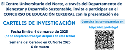 Cartel de Participa en el concurso de educación cerebral con la presentación de carteles de investigación