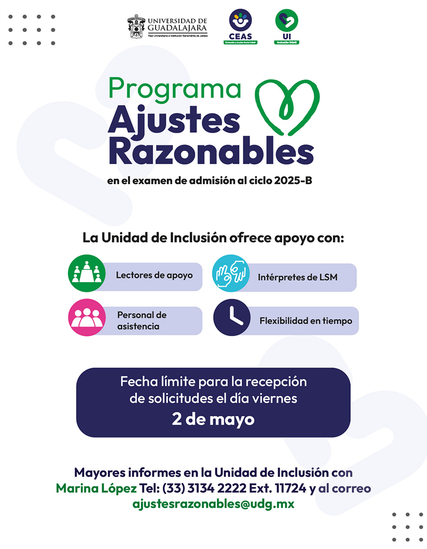 Programa: Ajustes razonables en el examen de admisión al ciclo 2025-B