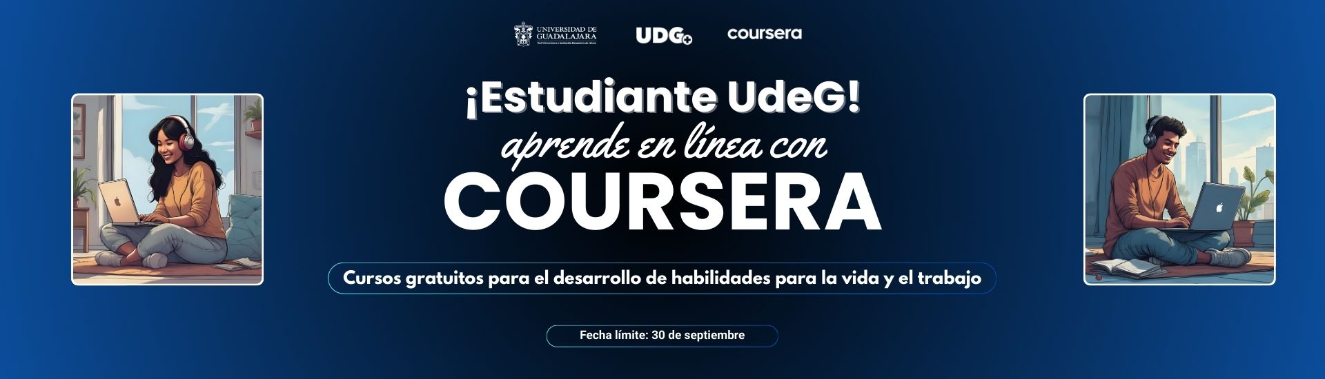 Cartel informativo de la convocatoria de Cousera