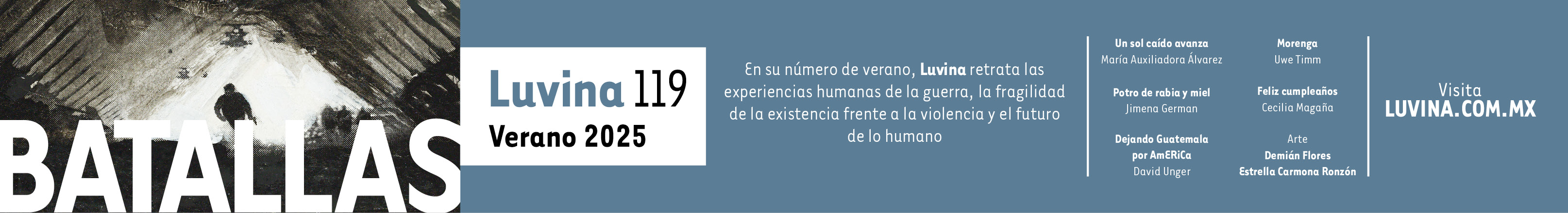 Cartel de la Revista Luvina 119, verano 2025