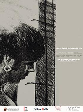 Cartel de la Exposición: CINCO-grafías | Gráfica contemporánea