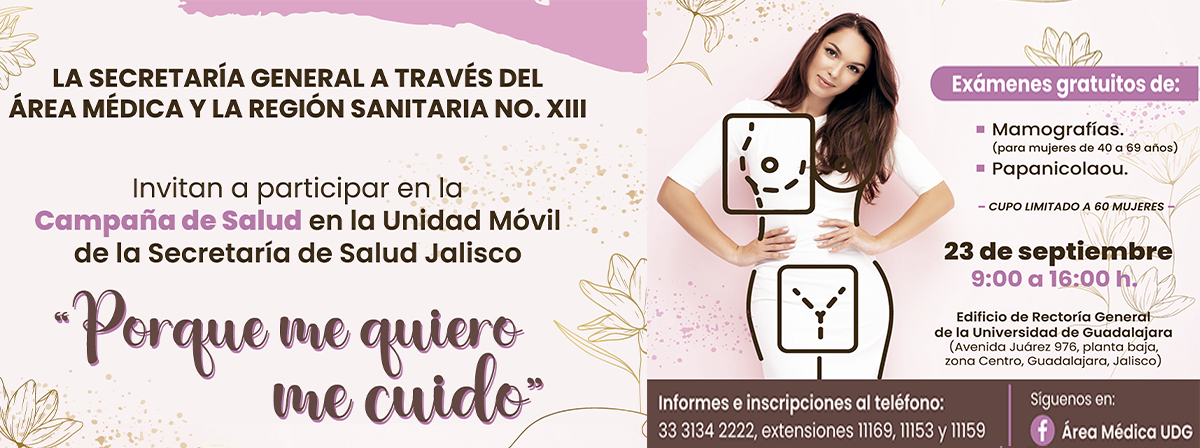 Cartel de la Campaña de salud en la Unidad Móvil de la Secretaría de Salud Jalisco