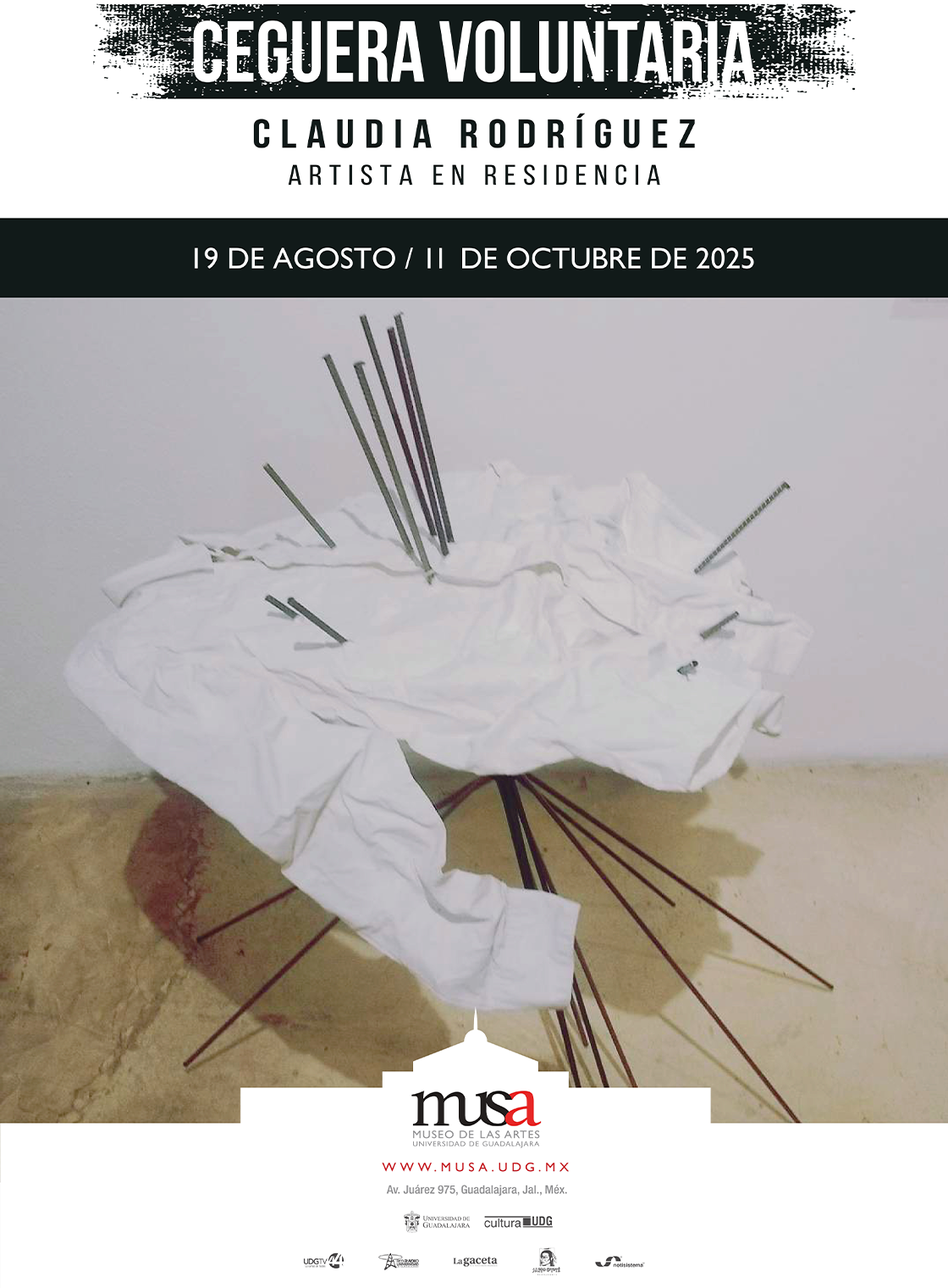 Cartel del Programa Artista en residencia en el MUSA