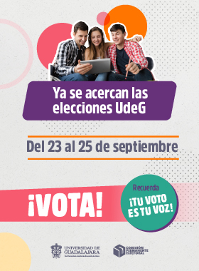 Banner Ya se acercan las elecciones UdeG. Elección de Consejeras y Consejeros 2025-2026