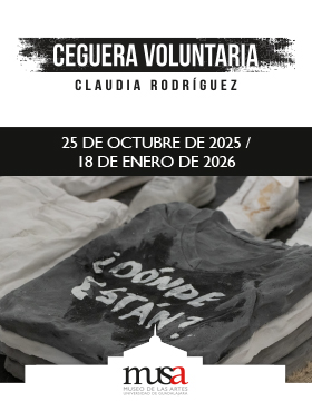 Cartel de la Exposición: Ceguera voluntaria, de Claudia Rodríguez
