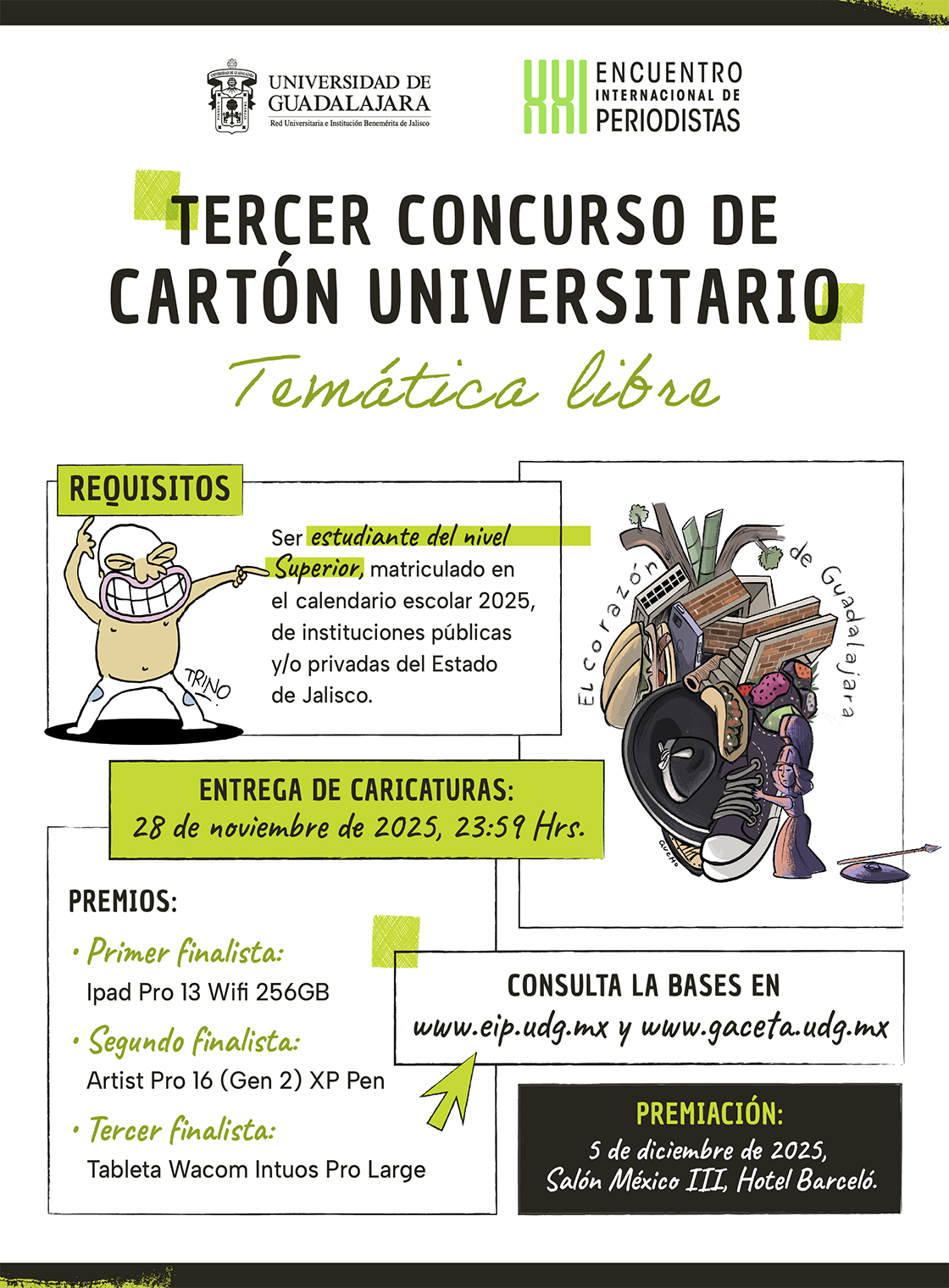 Banner del Tercer Concurso de Cartón Universitario (Temática libre)