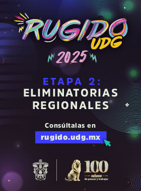 Cartel de RUGIDO UDG 2025. Etapa 2: Eliminatorias regionales