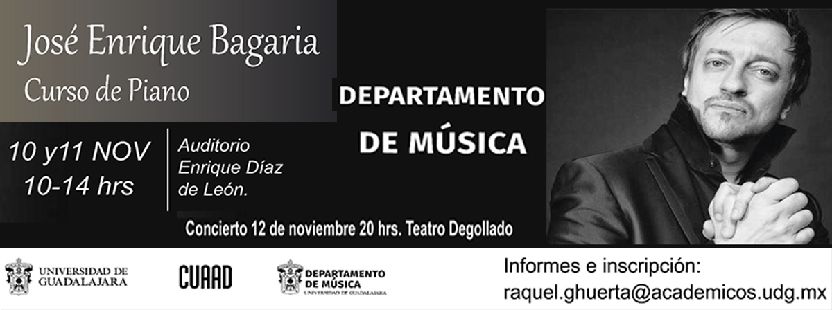 Cartel el Curso de piano con el maestro José Enrique Bagaria